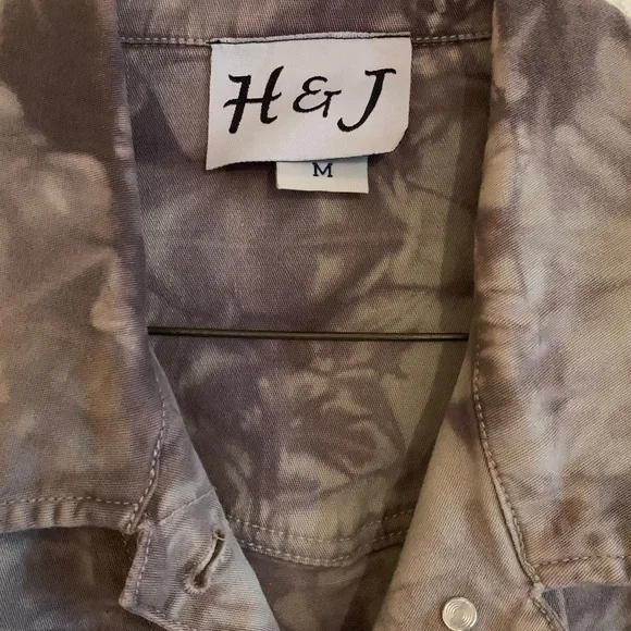 Tie-Dye Camouflage Jean Jacket - Women Size M - Picture 2 of 8